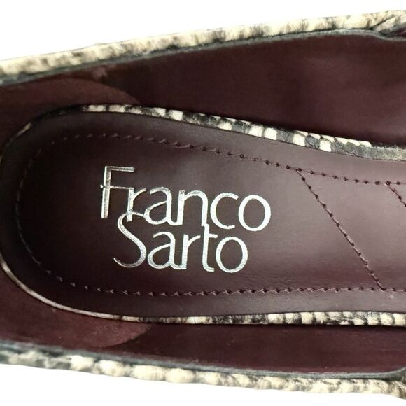 Franco Sarto Nalin Pointed Mary Jane Flats Grey Snake Print Women’s Size 7.5 M - Picture 10 of 14